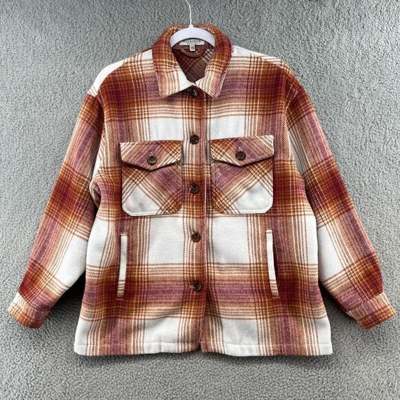 Workshop republic Clothing Plaid Shacket oversized with pockets - Picture 1 of 8